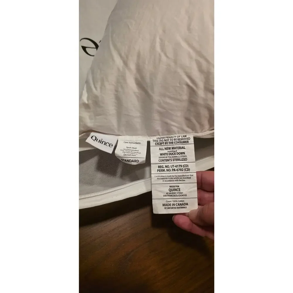 Quince Premium Standard Down Soft Pillow